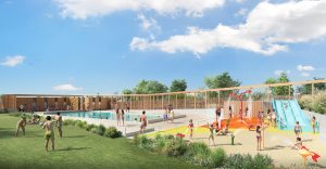 splashpad et pentaglisse